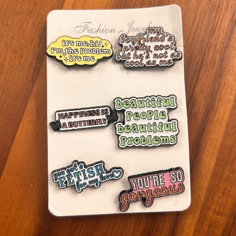 NWT bundle of six pins